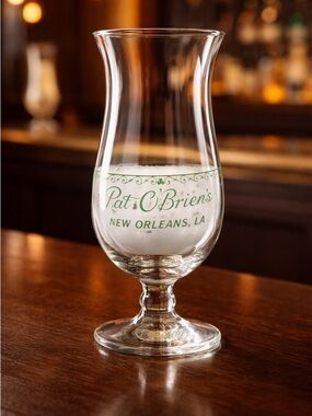 Pat O’Briens New Orleans 10” Have Fun Hurricane Glass Daiquiri Mixed Drinks